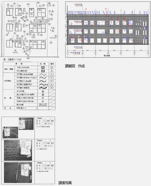 調査結果図、調査写真、調査結果の集計